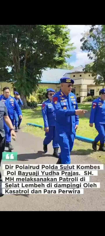Sapulidi News : Dirpolairud Polda Sulut Pimpin Patroli Laut di Selat Lembeh, Pastikan Keamanan Perairan Bitung